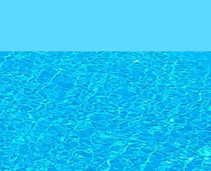 Barva vody ve světle modrém bazénu